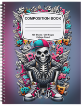 Load image into Gallery viewer, "Composition Style ~ Graffiti Vibes" Handmade Subject Notebook