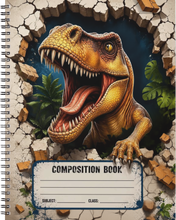 Load image into Gallery viewer, "The Dinosaurs" Handmade Subject Notebook