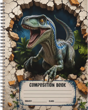 Load image into Gallery viewer, "The Dinosaurs" Handmade Subject Notebook