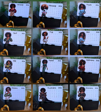 Load image into Gallery viewer, "Black Beauty" Handmade Desk Calendar