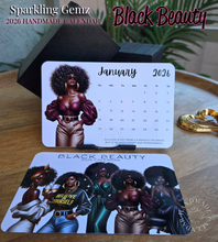 Load image into Gallery viewer, "Black Beauty" Handmade Desk Calendar
