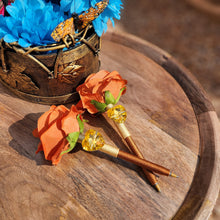 Load image into Gallery viewer, "Golden Tangerine" Faux Flower Pen