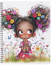 Load image into Gallery viewer, "Whimsical Girl" Handmade Subject Notebook