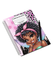 Load image into Gallery viewer, "Composition Style ~ Pixie" Handmade Subject Notebook