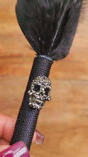 Load and play video in Gallery viewer, "Skull Bling Noir" Faux Feather Pen