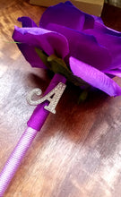 Load image into Gallery viewer, "Rhinestone Letter" Faux Flower Pen