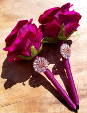 Load image into Gallery viewer, "Magenta Magick" Faux Flower Pen