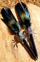 Load image into Gallery viewer, &quot;Widow&quot; Faux Feather Pen
