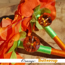 Load image into Gallery viewer, "Orange Buttercup" Faux Flower Pen