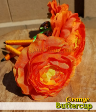 Load image into Gallery viewer, "Orange Buttercup" Faux Flower Pen