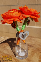 Load image into Gallery viewer, "Orange Buttercup" Faux Flower Pen