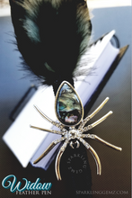 Load image into Gallery viewer, &quot;Widow&quot; Faux Feather Pen
