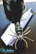 Load image into Gallery viewer, "Widow" Faux Feather Pen