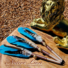 Load image into Gallery viewer, &quot;Native Lion&quot; Faux Feather Pen
