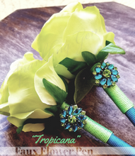 Load image into Gallery viewer, "Tropicana" Faux Flower Pen