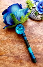 Load image into Gallery viewer, "Blue Ombre" Faux Flower Pen