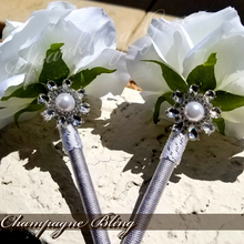 Load image into Gallery viewer, "Champagne Bling" Faux Flower Pen