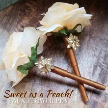 Load image into Gallery viewer, "Sweet as a Peach" Faux Flower Pen