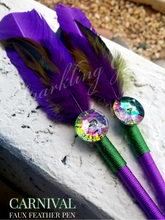 Load image into Gallery viewer, "Carnival" Faux Feather Pen
