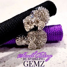 Load image into Gallery viewer, "Skull Bling" Faux Feather Pen