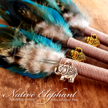 Load image into Gallery viewer, "Native Elephant" Faux Feather Pen