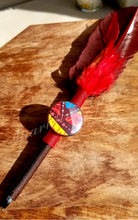 Load image into Gallery viewer, "Pride of Africa" African Pattern Faux Feather Pen