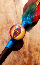 Load image into Gallery viewer, "Pride of Africa" African Water Vessel Faux Feather Pen