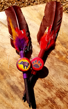 Load image into Gallery viewer, "Pride of Africa" Mandala Elephant Faux Feather Pen