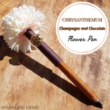 Load image into Gallery viewer, "Champagne & Chocolate" Pompom Flower Pen