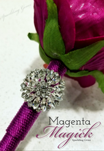 Load image into Gallery viewer, "Magenta Magick" Faux Flower Pen