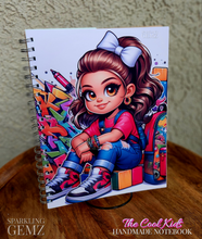 Load image into Gallery viewer, &quot;The Cool Kids ~ Girls&quot; Handmade Subject Notebook
