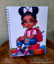 Load image into Gallery viewer, &quot;The Cool Kids ~ Girls&quot; Handmade Subject Notebook
