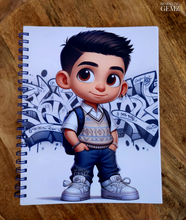 Load image into Gallery viewer, &quot;The Cool Kids ~ Boys&quot; Handmade Subject Notebook
