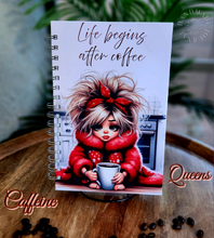 Load image into Gallery viewer, &quot;Caffeine Queens&quot; Handmade Journal
