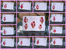 Load image into Gallery viewer, "Strawberry Ice Cream" Handmade Desk Calendar
