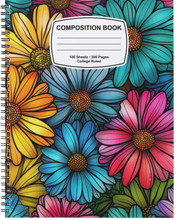 Load image into Gallery viewer, "Composition Style ~ Colorful Thangs" Handmade Subject Notebook
