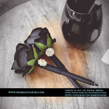Load image into Gallery viewer, &quot;Black Velvet&quot; Faux Flower Pen
