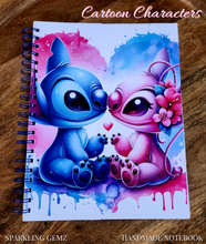 Load image into Gallery viewer, &quot;Stitch &amp; Angel&quot; Handmade Subject Notebook
