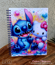 Load image into Gallery viewer, &quot;Stitch &amp; Kitty&quot; Handmade Subject Notebook
