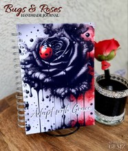 Load image into Gallery viewer, &quot;Bugs &amp; Roses&quot; Handmade Journal
