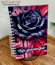 Load image into Gallery viewer, &quot;Bugs &amp; Roses&quot; Handmade Journal
