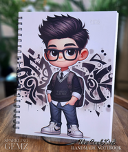 Load image into Gallery viewer, &quot;The Cool Kids ~ Boys&quot; Handmade Subject Notebook
