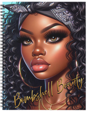 Load image into Gallery viewer, "Bombshell Beauty" Handmade Subject Notebook
