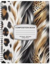 Load image into Gallery viewer, "Black &amp; Bold" Handmade Subject Notebook
