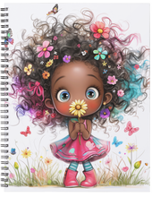 Load image into Gallery viewer, "Whimsical Girl" Handmade Subject Notebook
