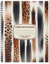 Load image into Gallery viewer, "Brown &amp; Bold" Handmade Subject Notebook
