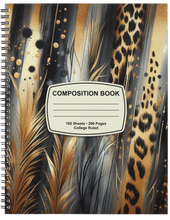 Load image into Gallery viewer, "Brown &amp; Bold" Handmade Subject Notebook
