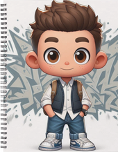 Load image into Gallery viewer, "The Cool Kids ~ Boys" Handmade Subject Notebook
