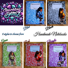 Load image into Gallery viewer, &quot;Composition Style ~ Girls&quot; Handmade Subject Notebook
