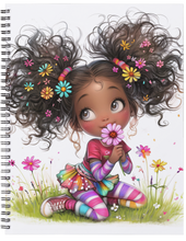 Load image into Gallery viewer, "Whimsical Girl" Handmade Subject Notebook
